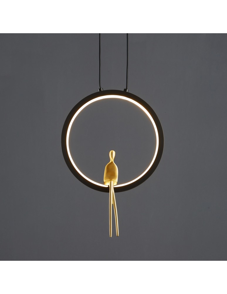 Step Into Design Lampa wisząca AMICI led czarno złota 27 cm ST-D7774 black