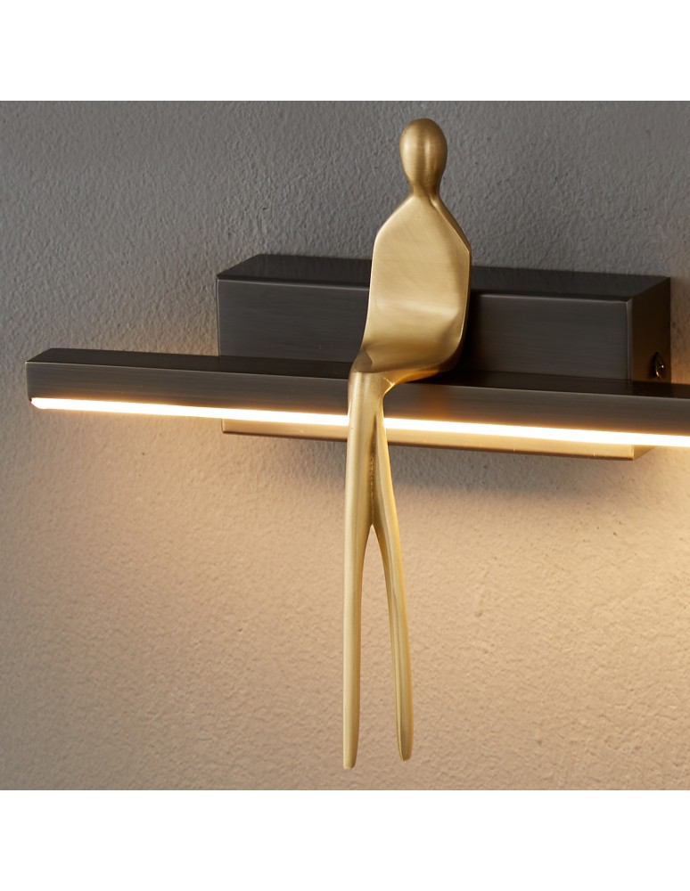 Kinkiety designerskie -  Step Into Design Lampa ścienna AMICI czarna 31 cm ST-B3578 black - product kolory-swiatla.pl 3