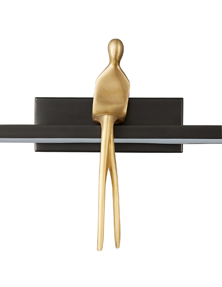 Kinkiety designerskie -  Step Into Design Lampa ścienna AMICI czarna 31 cm ST-B3578 black - product kolory-swiatla.pl 5