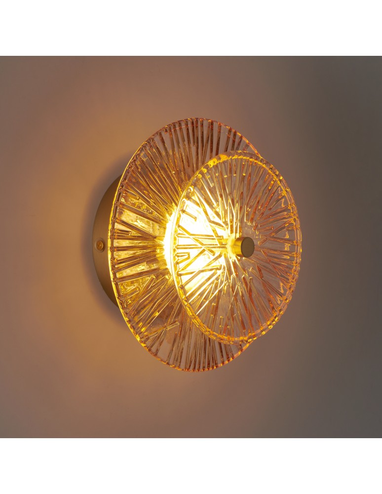Step Into Design Lampa ścienna LUXIO LED bursztynowa 20 cm ST-3315-2 copper