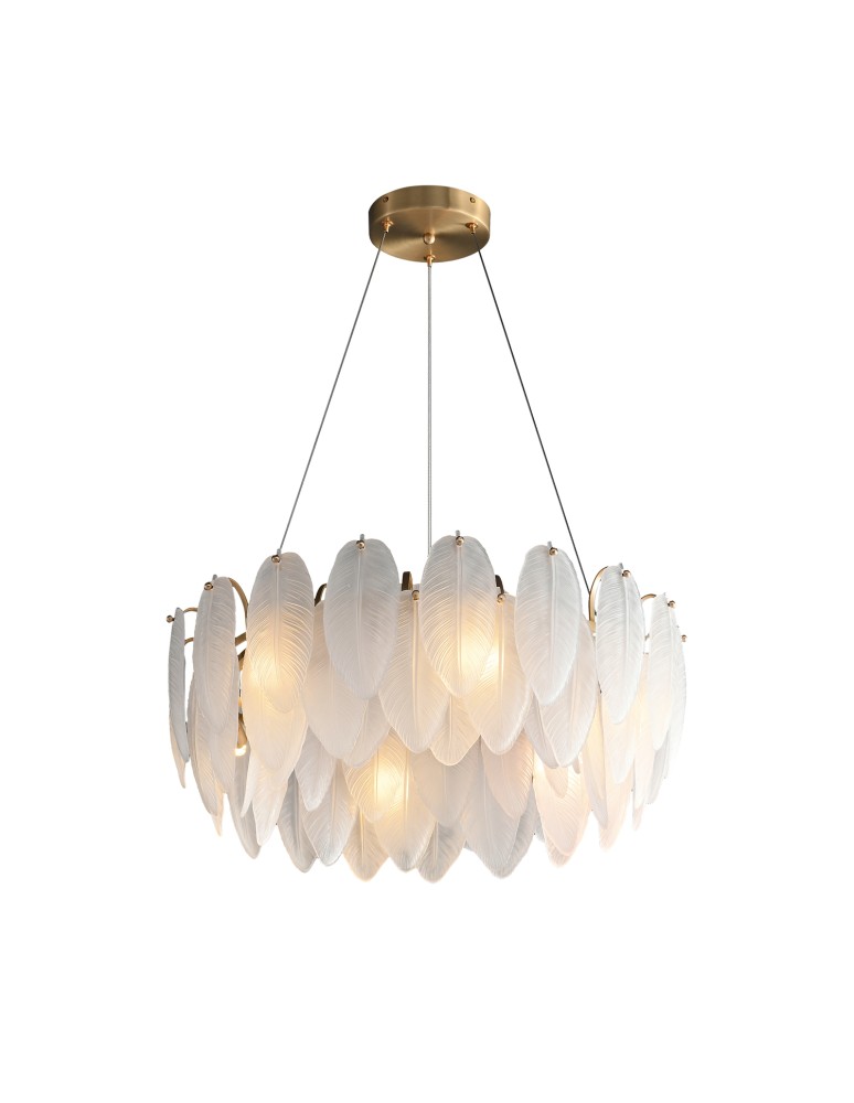  Step Into Design Lampa wisząca PIUMA biała 60 cm ST-6289-6