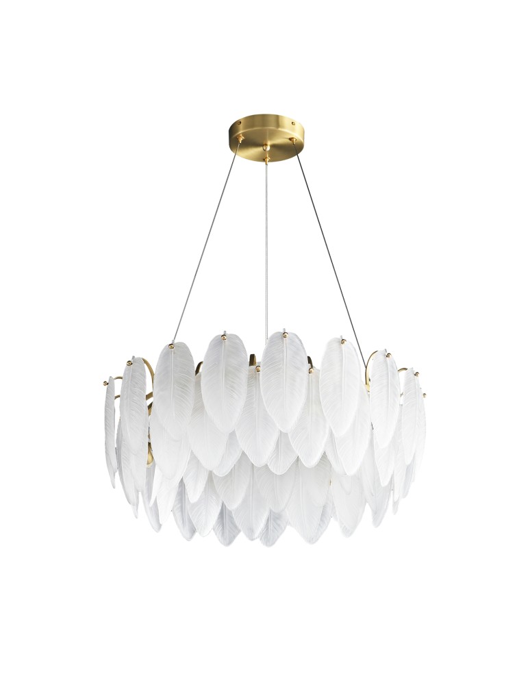 Step Into Design Lampa wisząca PIUMA biała 60 cm ST-6289-6