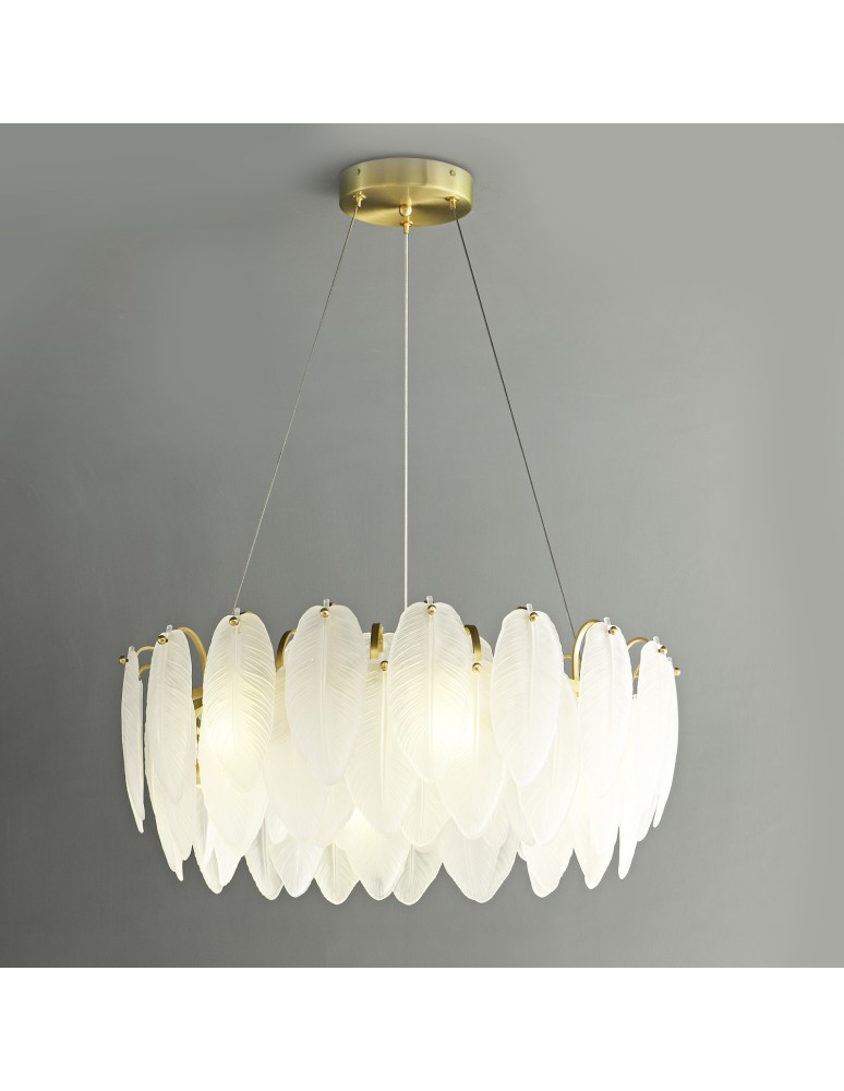 Step Into Design Lampa wisząca PIUMA biała 60 cm ST-6289-6