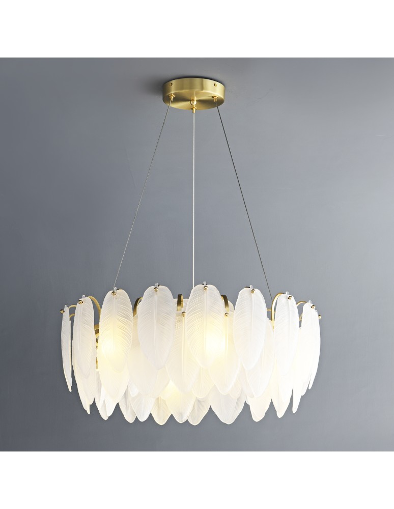 Step Into Design Lampa wisząca PIUMA biała 60 cm ST-6289-6