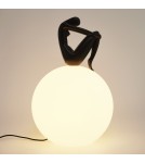 Lampy stołowe designerskie -  Step Into Design Lampa stołowa WOMAN-2 czarna 35 cm ST-6020-B black - product 2