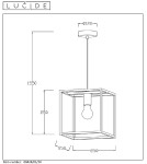 Lampy wiszące - Lucide ARTHUR Wisząca E27 25/25/25cm 08424/01/30 - produkt 5