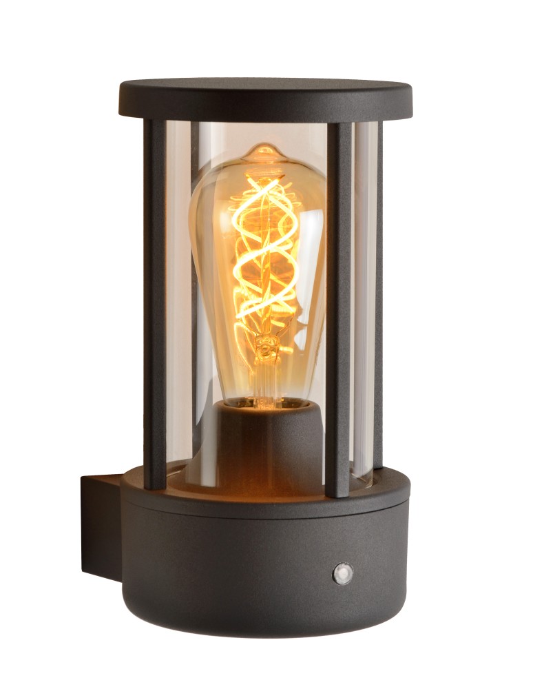Lucide LORI Ścienna E27 IP44 H21.8cm Czarny 14893/01/30
