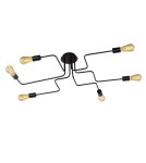 Lampy sufitowe loftowe - industrialne - Lucide LESTER Plafon Light 6xE27 100/75/20cm Czarny 21112/06/30 - produkt 1