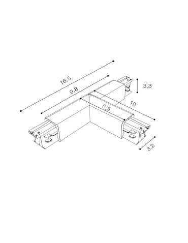Azzardo TRACK 3LINE T CONNECTOR RIGHT WH Łącznik T Prawy z Możliwością Wpięcia Zasilania do Szyny 3 fazowej Biały AZ4277 - produkt 2