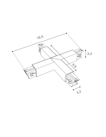 Azzardo TRACK 3LINE X CONNECTOR BK Łącznik X z Możliwością Wpięcia Zasilania do Szyny 3 fazowej Czarny AZ4280 - produkt 2