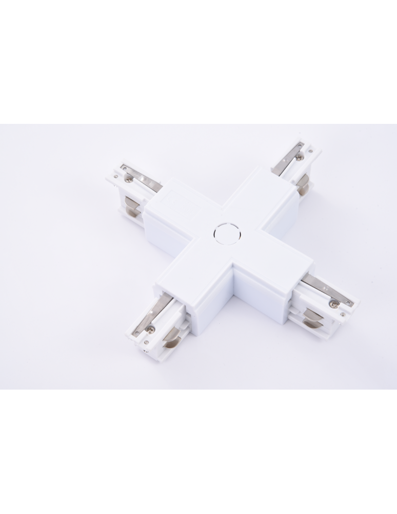Azzardo TRACK 3LINE X CONNECTOR WH Łącznik X z Możliwością Wpięcia Zasilania do Szyny 3 fazowej Biały AZ4279