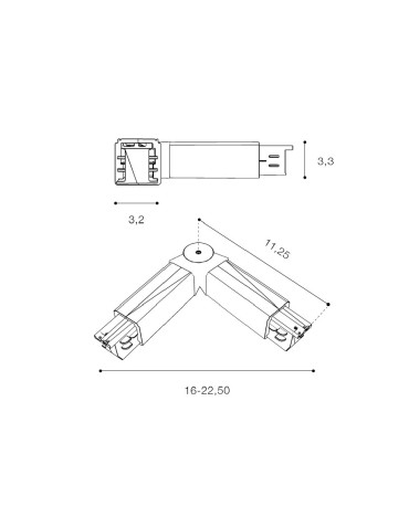Azzardo TRACK 3LINE ADJUSTABLE CONNECTOR WH Łącznik Regulowany do Szyny 3 fazowej Biały AZ4285 - produkt 2