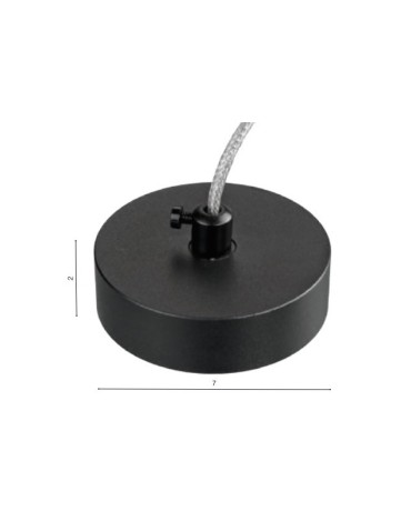 Azzardo CEILING PLATE TRACK BK + WIRE Zawiesie z Przewodem Czarny AZ4780