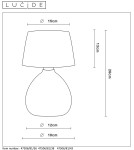 Lampki nocne - Lucide RAMZI Biurkowa E14 H26cm Cre 47506/81/38 - produkt 5