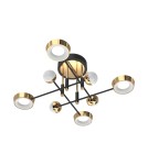 Lampy sufitowe LED - Zuma Line Lara Lampa Sufitowa Czarny / Francuskie Złoto MX7170-8-3BGT - product 1