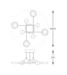 Lampy sufitowe LED - Zuma Line Lara Lampa Sufitowa Czarny / Francuskie Złoto MX7170-8-3BGT - product 3
