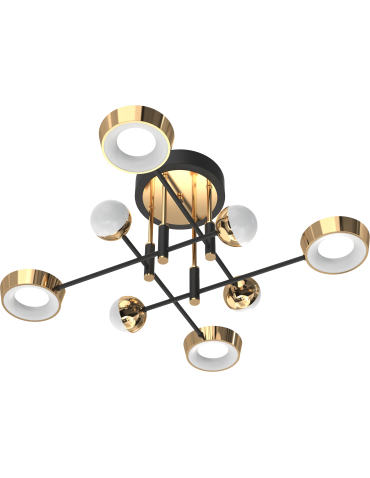 Zuma Line Lara Lampa Sufitowa Czarny / Francuskie Złoto MX7170-8-3BGT - produkt 2