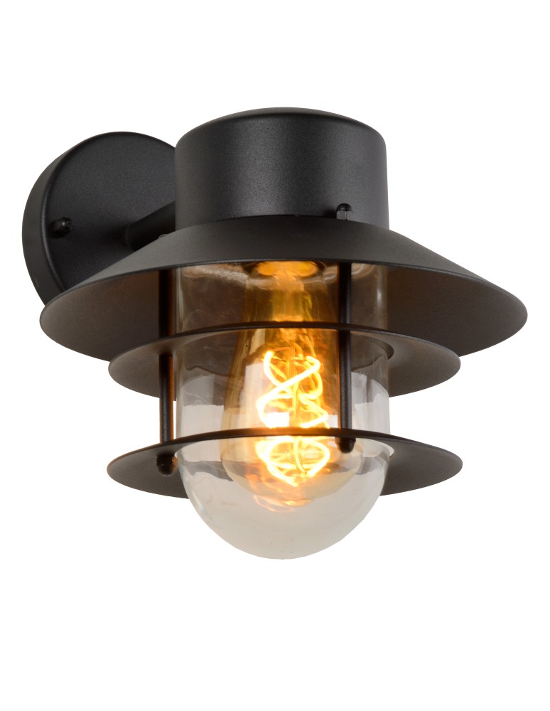 Lucide ZICO Ścienna IP44 1x E27 - Czarny 11874/01/30