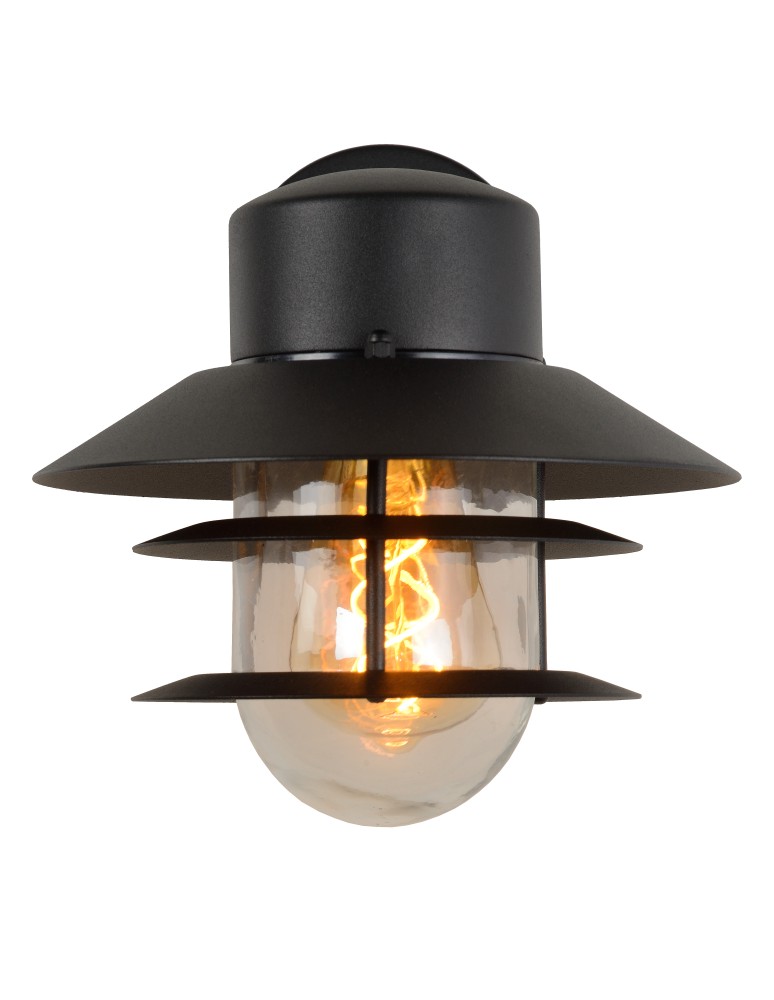 Lucide ZICO Ścienna IP44 1x E27 - Czarny 11874/01/30