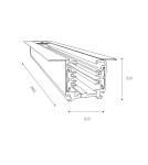 Szyny 3 fazowe - Azzardo TRACK 3LINE 2M GIPS WH Szyna 3 fazowa 2 metrowa podtynkowa Biały AZ4291 - product 2