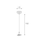 Akcesoria do szynoprzewodów 1 fazowych - Azzardo TRACK 1LINE PENDANT ACCESSORY 1,5M BK Zawiesie do Szyn 1 fazowych Czarny AZ4747 - product 2