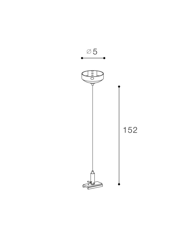 Akcesoria do szynoprzewodów 1 fazowych - Azzardo TRACK 1LINE PENDANT ACCESSORY 1,5M BK Zawiesie do Szyn 1 fazowych Czarny AZ4747 - product kolory-swiatla.pl 2