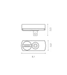 Akcesoria do szynoprzewodów 1 fazowych - Azzardo TRACK 1LINE ELECTRIC ADAPTER BK do podłączenia lampy Czarny AZ4749 - product 2