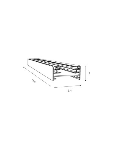 Azzardo Szynoprzewód 1-fazowy 1m Czarny AZ4729 - produkt 2
