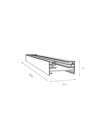 Azzardo Szynoprzewód 1-fazowy 2m Czarny AZ4733 - product 2