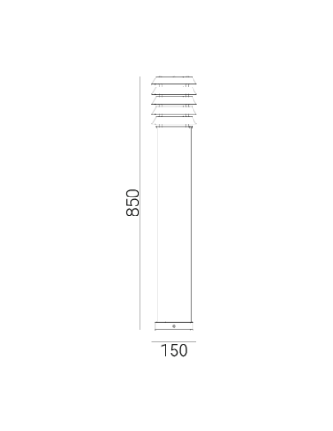 Norlys Alta Stojąca 85cm 1xE27 IP65 Czarny 291B - produkt 2