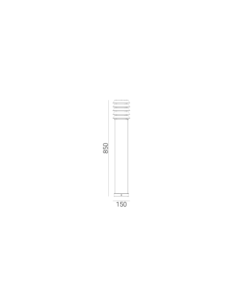Norlys Alta Stojąca 85cm LED 10W 159lm 3000K IP65 Czarny 1479B