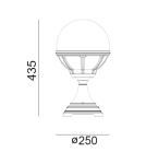 Lampy ogrodowe stojące - Norlys Bolonia Stojąca 43cm 1xE27 IP65 Czarny 312B - produkt 2