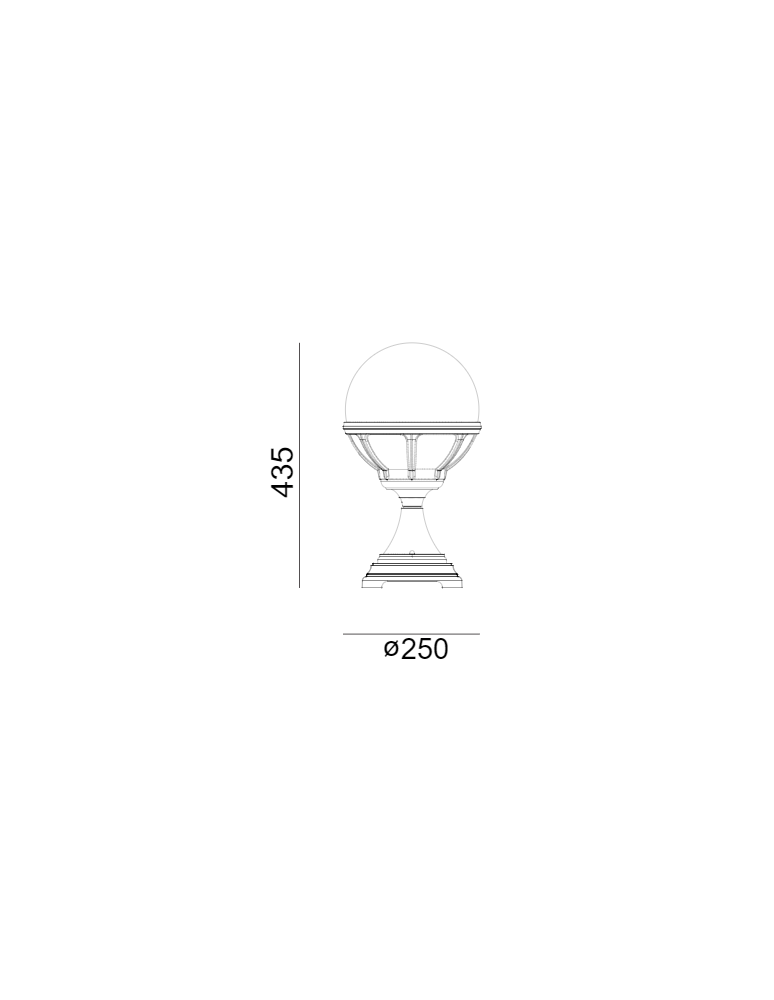 Lampy ogrodowe stojące - Norlys Bolonia Stojąca 43cm 1xE27 IP65 Czarny 312B - produkt kolory-swiatla.pl 2