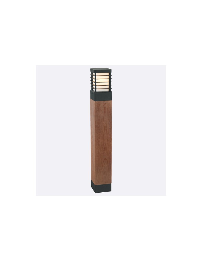 Lampy ogrodowe stojące - Norlys Halmstad Stojąca 85cm 1xE27 IP65 drewno impregnowane Czarny 1410B - produkt kolory-swiatla.pl 1