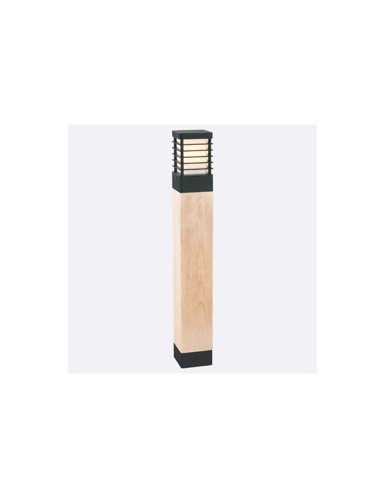 Lampy ogrodowe stojące - Norlys Halmstad Stojąca 85cm 1xE27 IP65 drewno impregnowane Czarny 1413B - produkt kolory-swiatla.pl 1