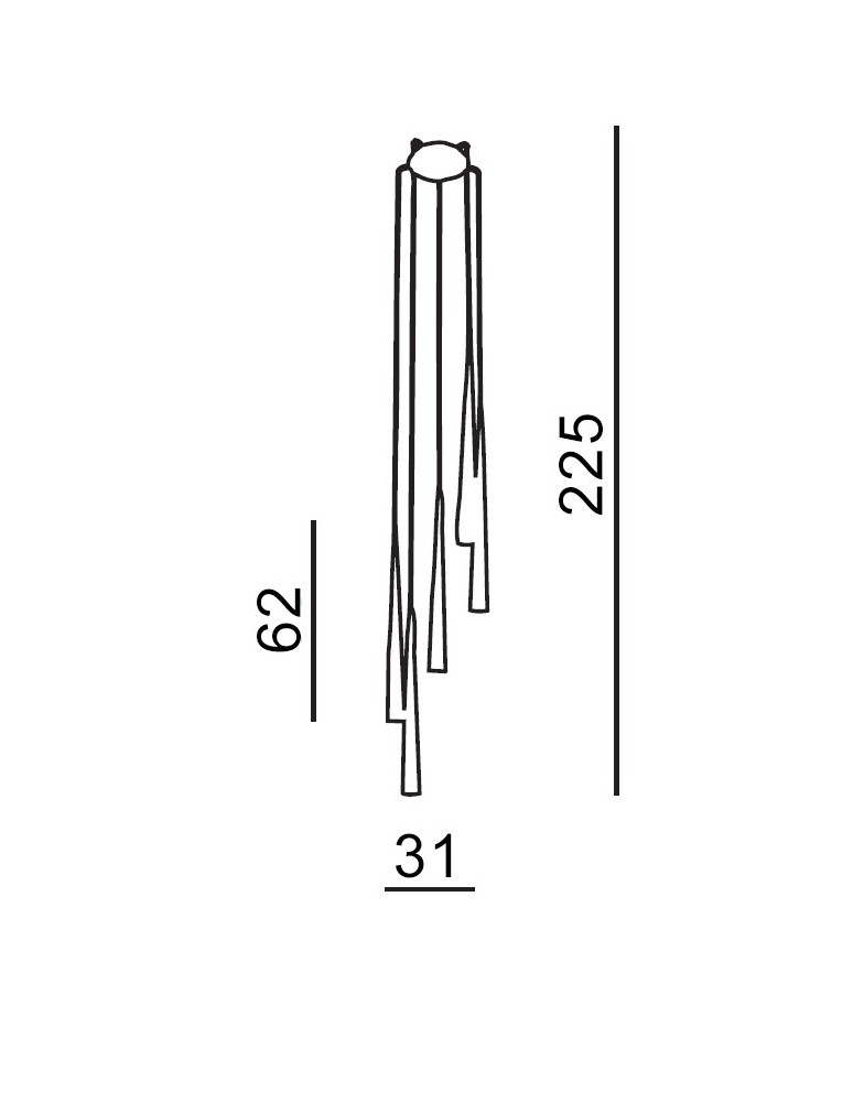 Azzardo STYLO 5 CHROME 5xG9 Wisząca Chrom AZ0134
