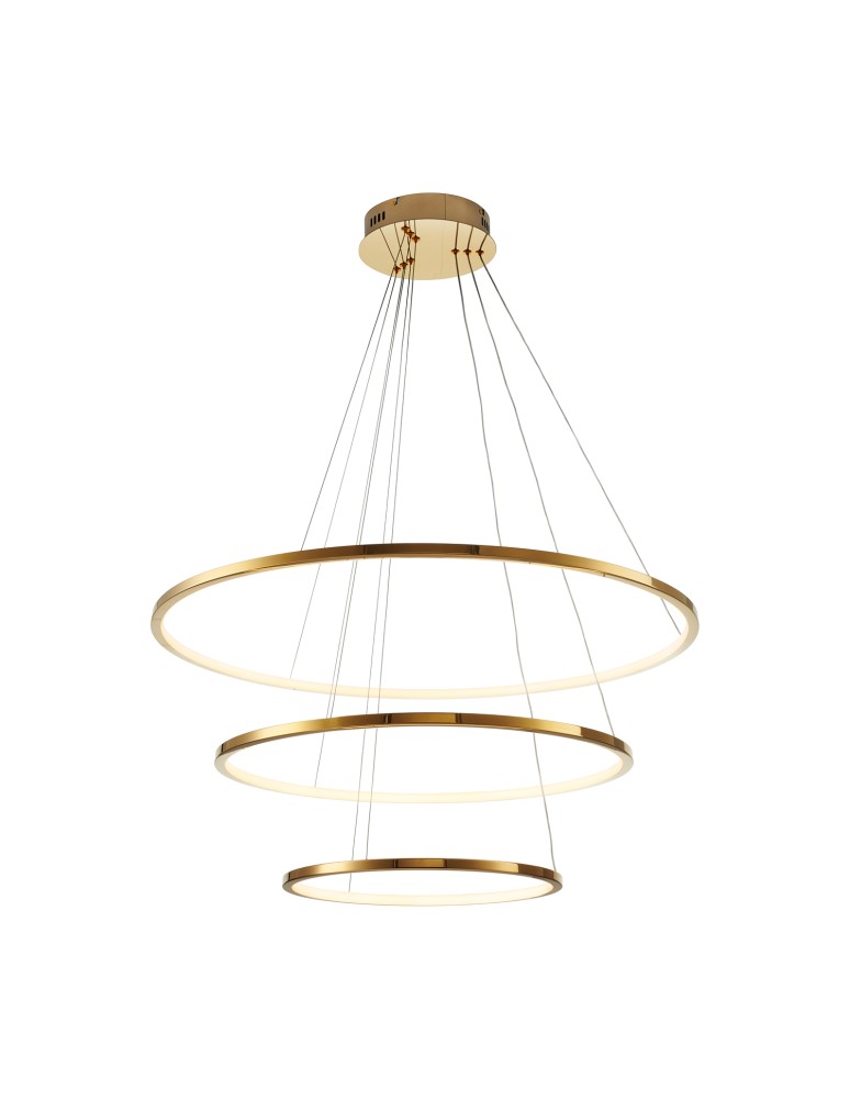 Step Into Design Lampa wisząca CIRCLE SLIM 40+60+80 LED złoty 40 cm + 60 cm + 80 cm ST-10112P-3 Step Into Design Lampa wisząca CIRCLE SLIM 40+60+80 LED złoty 40 cm + 60 cm + 80 cm ST-10112P-3