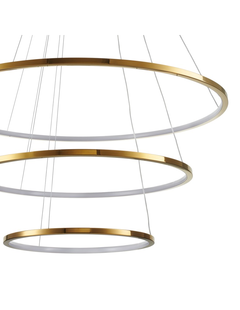 Step Into Design Lampa wisząca CIRCLE SLIM 40+60+80 LED złoty 40 cm + 60 cm + 80 cm ST-10112P-3 Step Into Design Lampa wisząca CIRCLE SLIM 40+60+80 LED złoty 40 cm + 60 cm + 80 cm ST-10112P-3