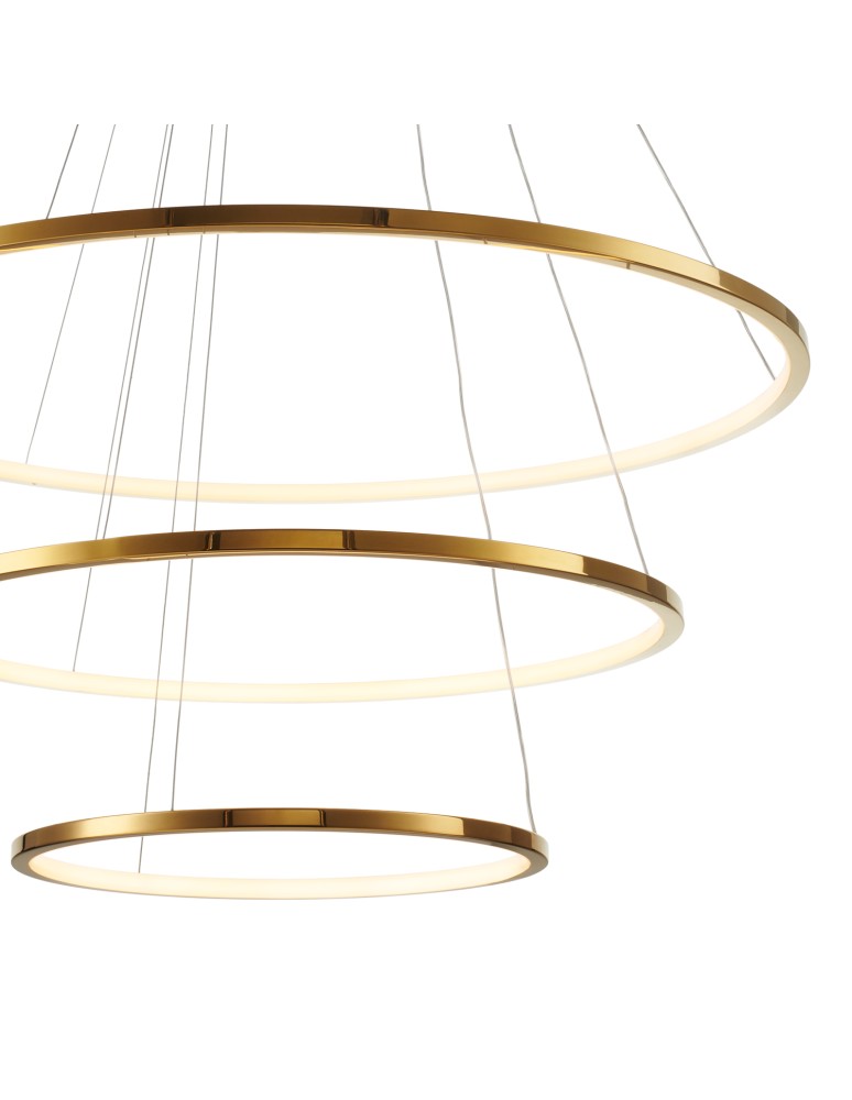 Step Into Design Lampa wisząca CIRCLE SLIM 40+60+80 LED złoty 40 cm + 60 cm + 80 cm ST-10112P-3 Step Into Design Lampa wisząca CIRCLE SLIM 40+60+80 LED złoty 40 cm + 60 cm + 80 cm ST-10112P-3