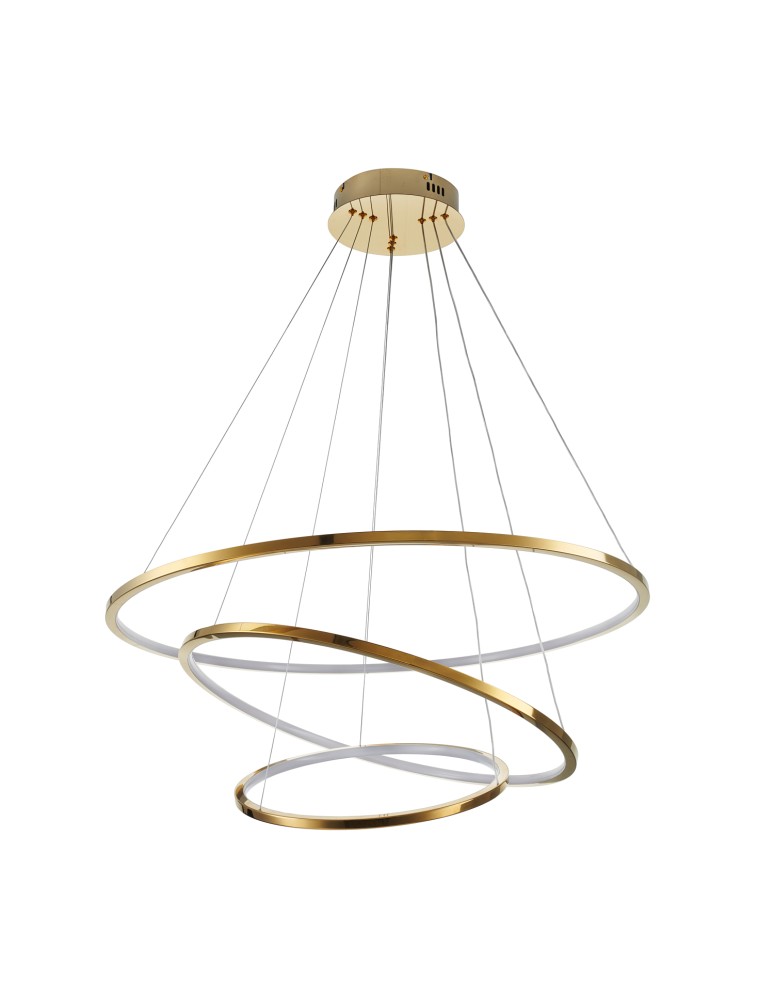 Step Into Design Lampa wisząca CIRCLE SLIM 40+60+80 LED złoty 40 cm + 60 cm + 80 cm ST-10112P-3 Step Into Design Lampa wisząca CIRCLE SLIM 40+60+80 LED złoty 40 cm + 60 cm + 80 cm ST-10112P-3