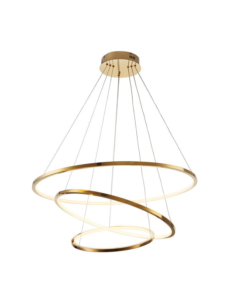 Step Into Design Lampa wisząca CIRCLE SLIM 40+60+80 LED złoty 40 cm + 60 cm + 80 cm ST-10112P-3 Step Into Design Lampa wisząca CIRCLE SLIM 40+60+80 LED złoty 40 cm + 60 cm + 80 cm ST-10112P-3