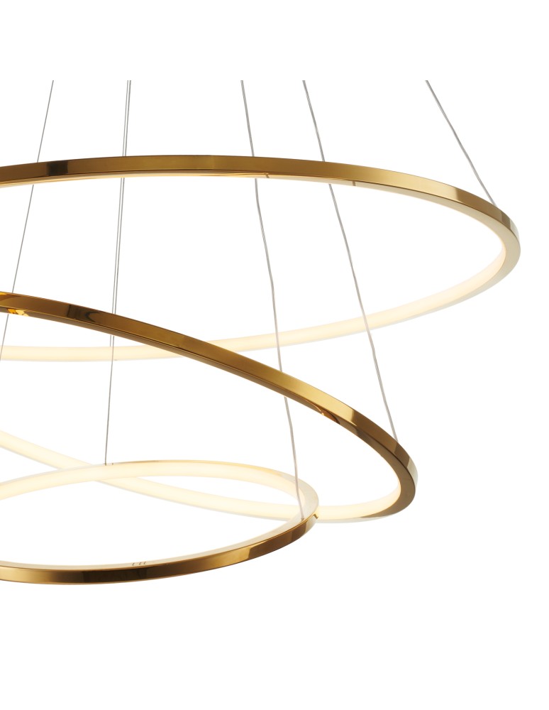Step Into Design Lampa wisząca CIRCLE SLIM 40+60+80 LED złoty 40 cm + 60 cm + 80 cm ST-10112P-3 Step Into Design Lampa wisząca CIRCLE SLIM 40+60+80 LED złoty 40 cm + 60 cm + 80 cm ST-10112P-3