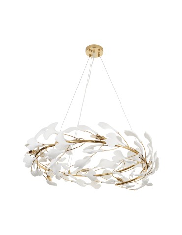 Step Into Design Lampa wisząca BOTANIKA złoto biała 80 cm XY080P-80
