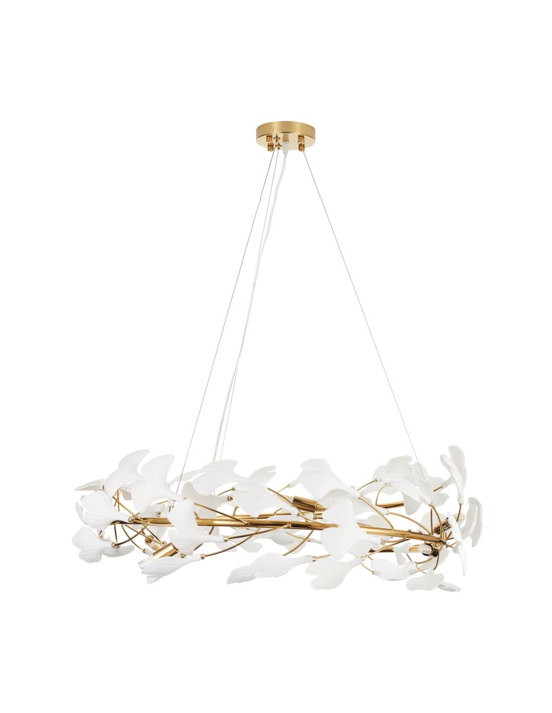 Step Into Design Lampa wisząca BOTANIKA złoto biała 80 cm XY080P-80