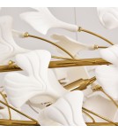Lampy wiszące designerskie -  Step Into Design Lampa wisząca BOTANIKA złoto biała 80 cm XY080P-80 - product 9