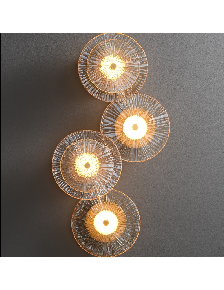 Step Into Design Lampa ścienna LUXIO-4 LED bursztynowa 32 cm ST-3315-4 copper Step Into Design Lampa ścienna LUXIO-4 LED bursztynowa 32 cm ST-3315-4 copper