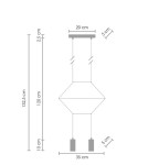 Lampy wiszące designerskie -  Step Into Design Lampa wisząca LINEA-2 czarna 35 cm ST-5961-2 - product 9