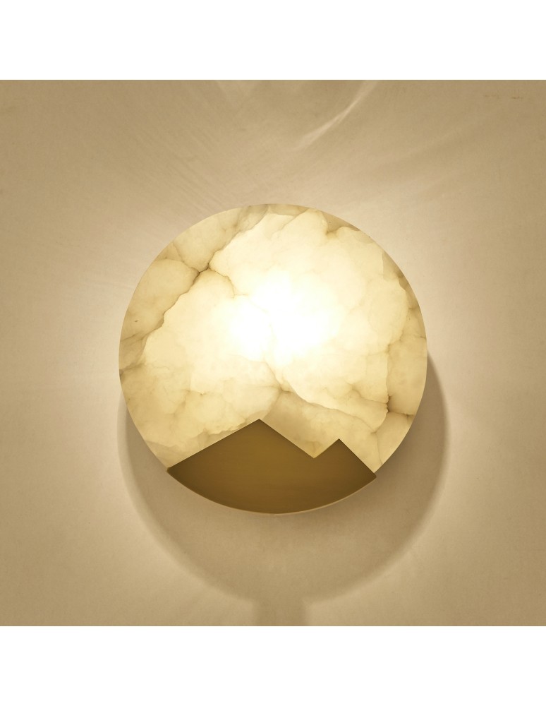 Step Into Design Lampa ścienna MARMO biały marmum i mosiądz 20cm ST-3961 Step Into Design Lampa ścienna MARMO biały marmum i mosiądz 20cm ST-3961