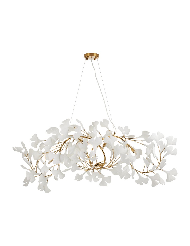  Step Into Design Lampa wisząca BOTANIKA WAVE złoto biała 135 cm XY080P-120