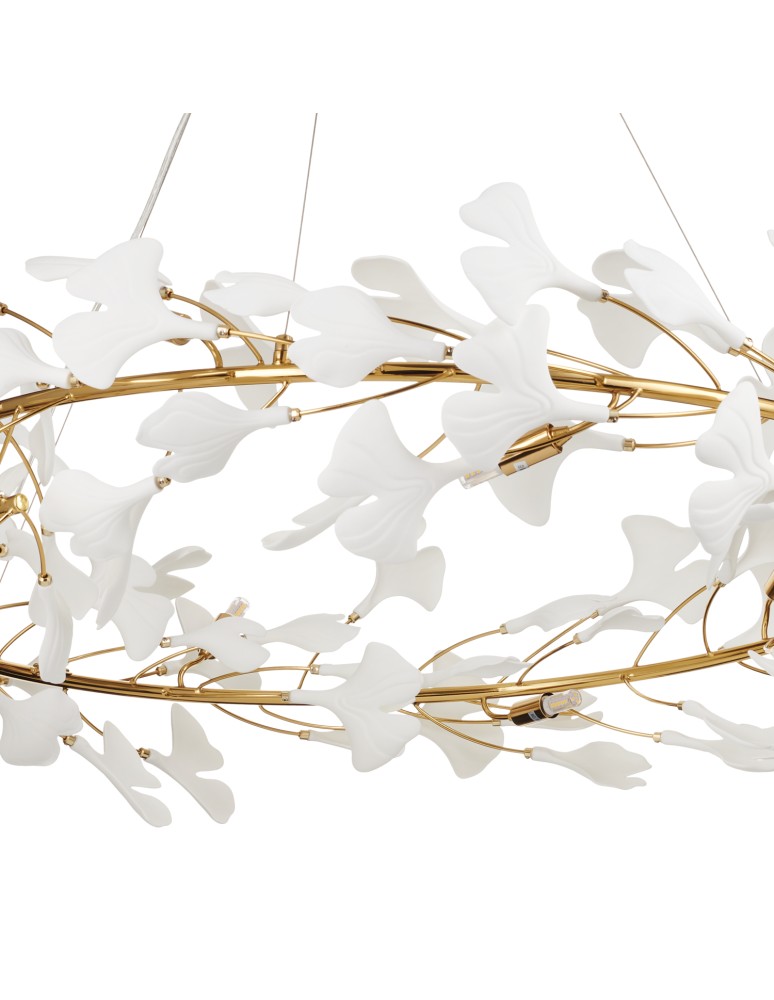 Step Into Design Lampa wisząca BOTANIKA złoto biała 100 cm XY080P-100 Step Into Design Lampa wisząca BOTANIKA złoto biała 100 cm XY080P-100
